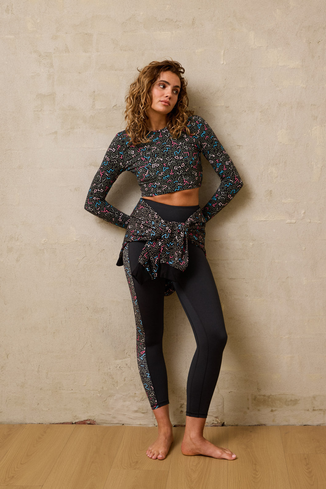 Twisting Printed Crop Top