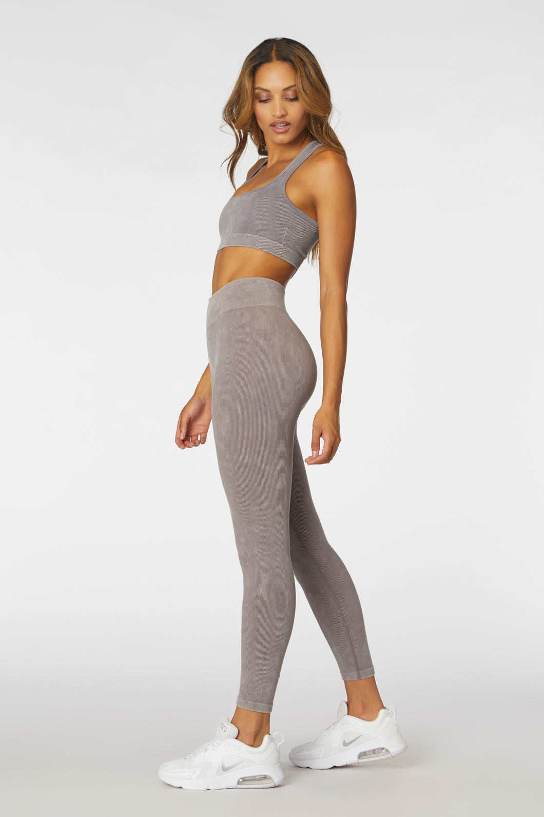 Sophia Seamless Legging Gray Plus High Waist, 1X-3X