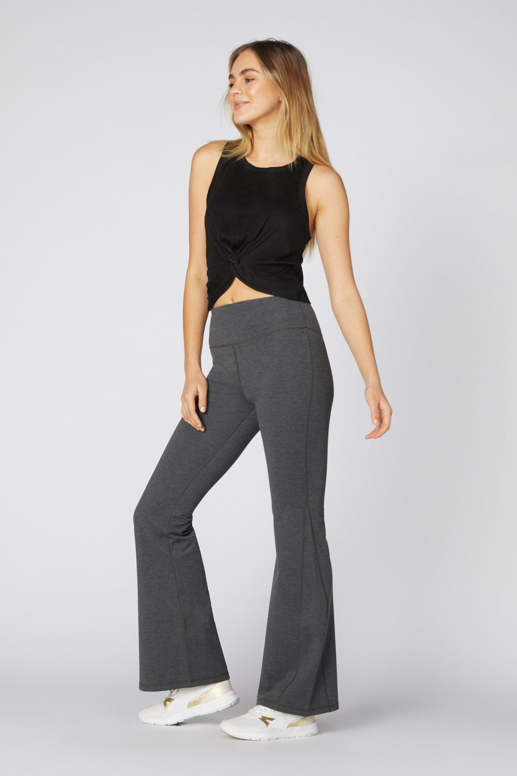 Yoga Pants Stretch Cotton Fold Over High Waist Flare Legging STORE CLOSING  | eBay